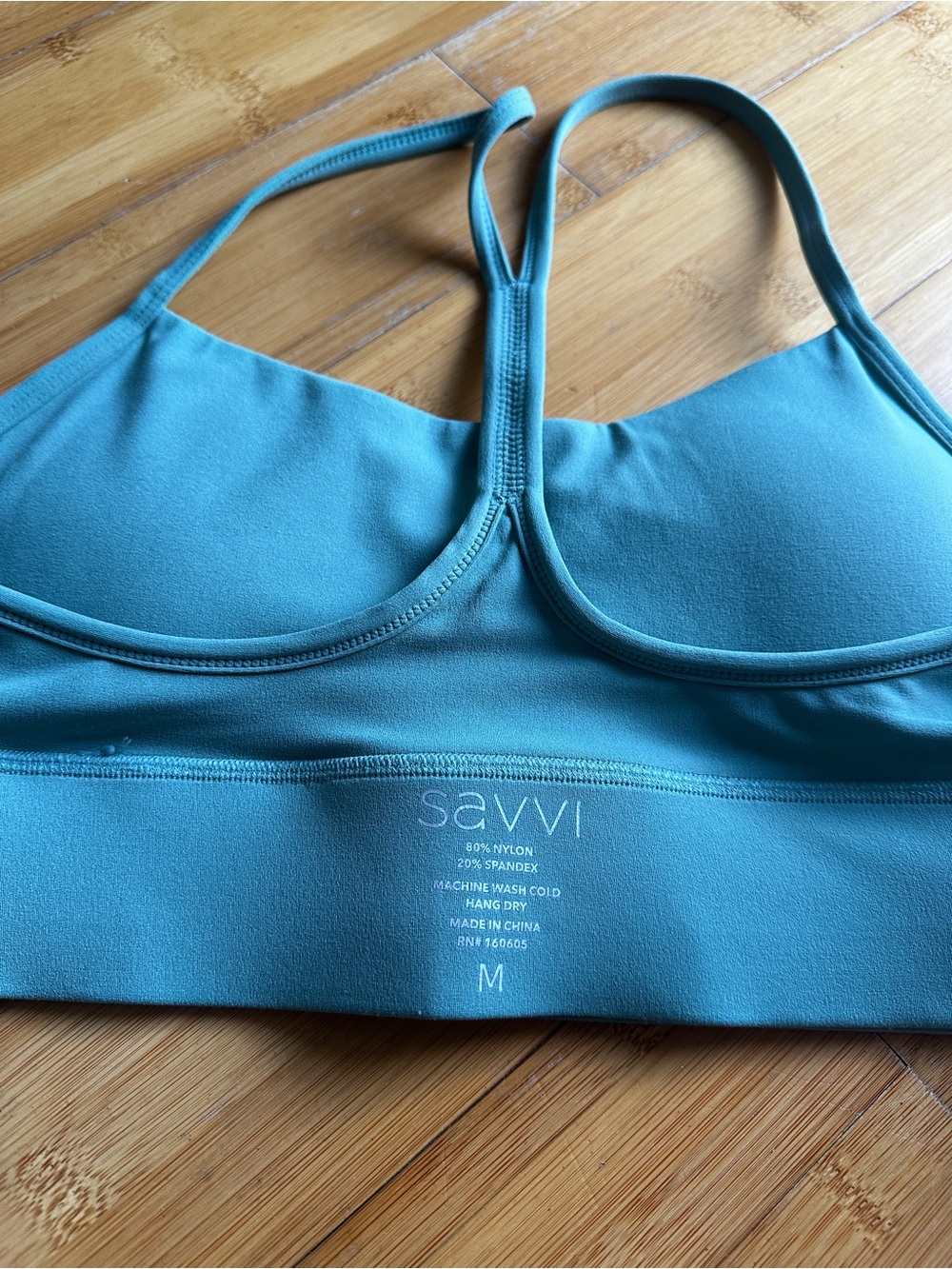 Savvi Sea Green Light Support Sports Bra - Women's Intimates